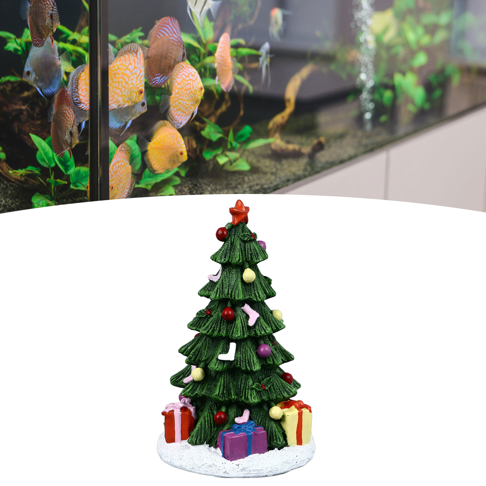 Aquarium Fish Beautiful - ZK20 ornamen tangki ikan Natal, dekorasi