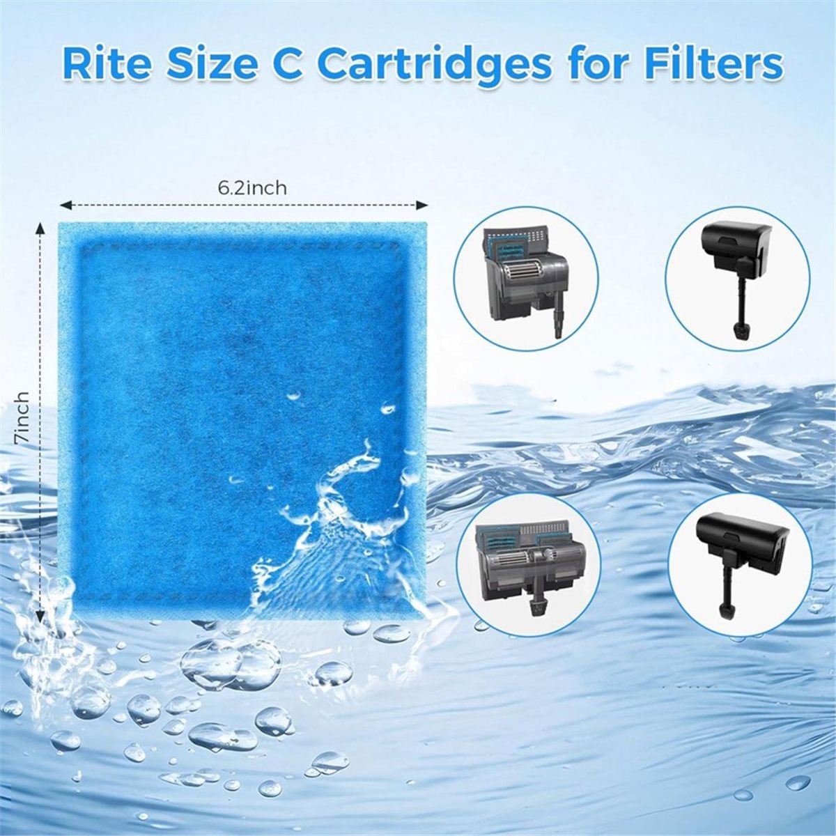 Aquarium Fish Rate - 《TERBAIK》10 Pcs Kartrid Pengganti Filter Akuarium,