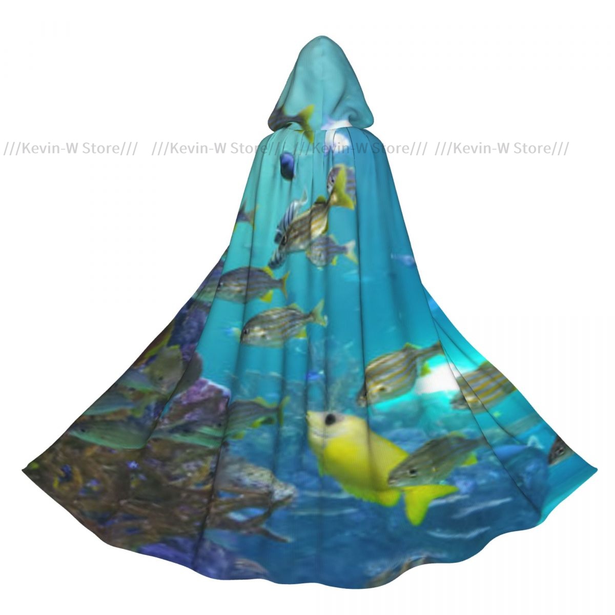 Aquarium Queen Fish - Aksesori Kostum Jubah Penyihir Uniseks Poliester