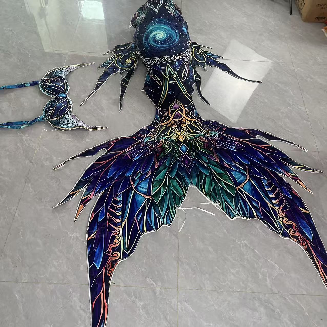 Aquarium Fish Beautiful - Ekor Duyung Biru Tua Cetak Definisi
