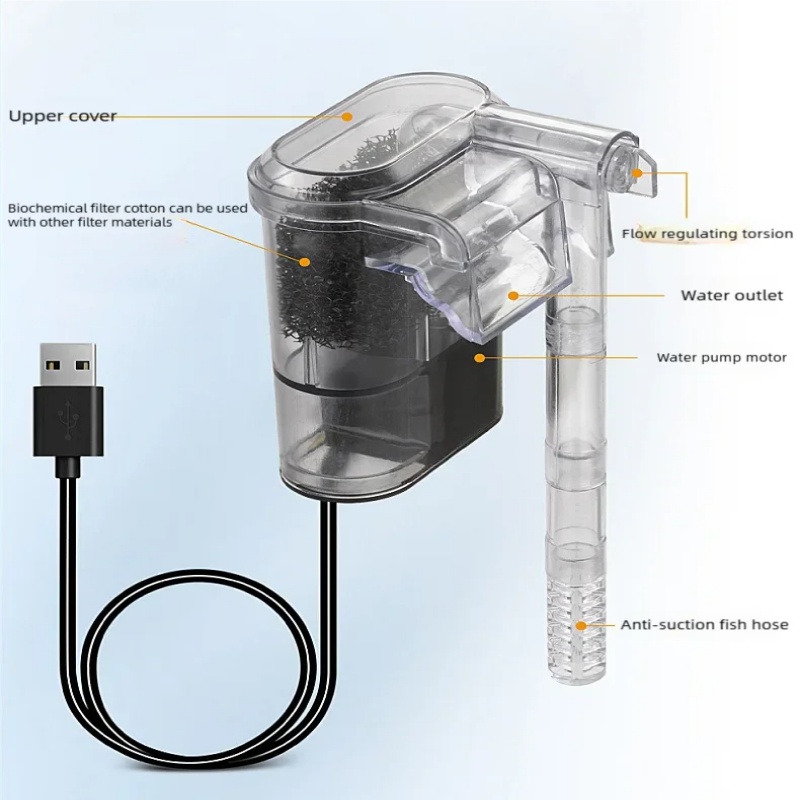 Filter USB Mini Gantung untuk  - Aquarium Fish Tank Cleaner ulasan dan harga
