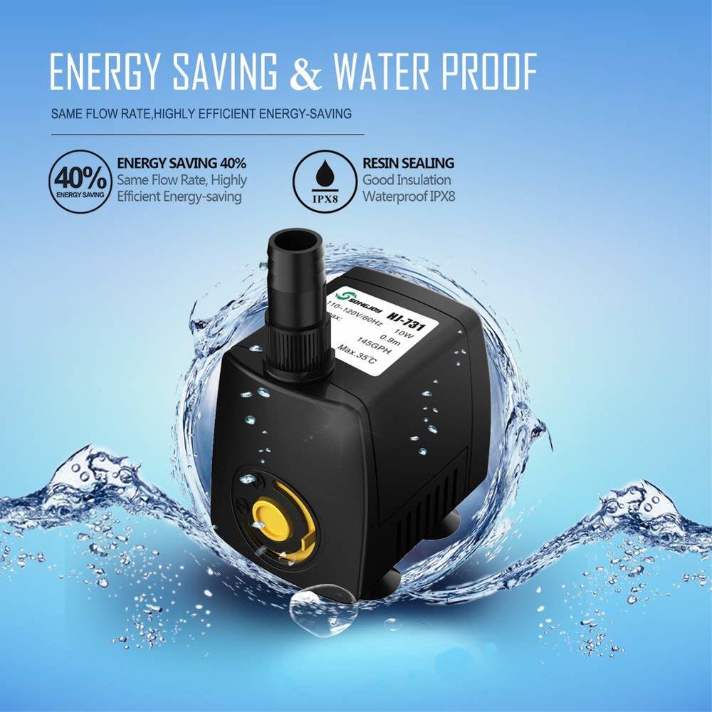 220V 300-800L/H Submersible Po - Aquarium Fish Rate ulasan dan harga