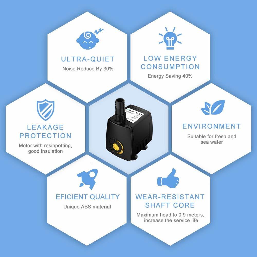 220V 300-800L/H Submersible Po - Aquarium Fish Rate ulasan dan harga