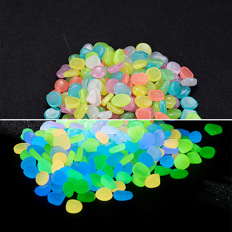 C 100 Buah Dekorasi Taman Batu - Aquarium Fish Glow In The Dark ulasan dan harga
