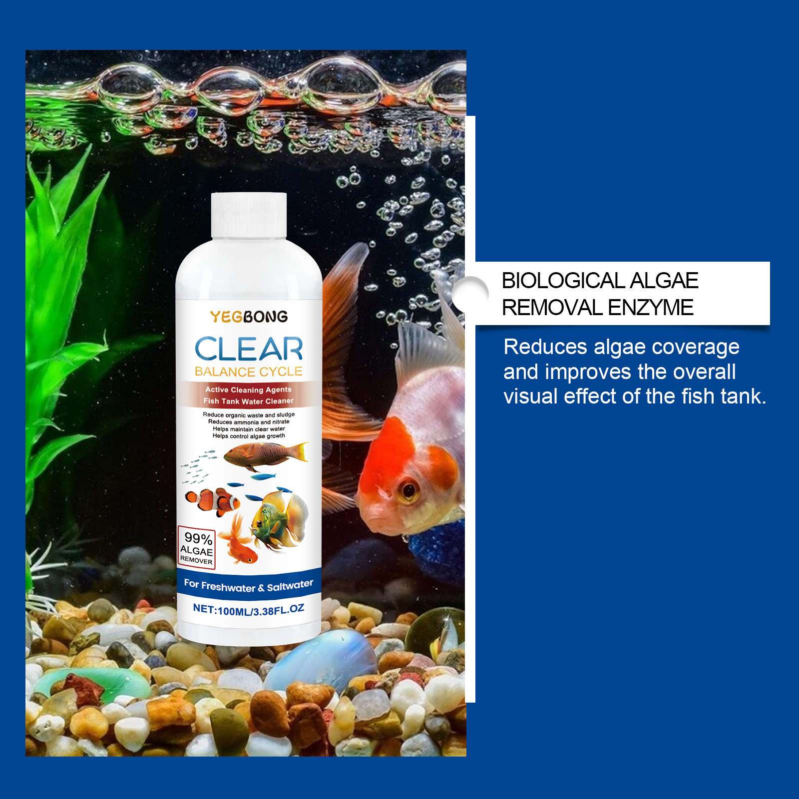 Klarifikasi Air Akuarium 100Ml - Aquarium Fish Tank Cleaner ulasan dan harga