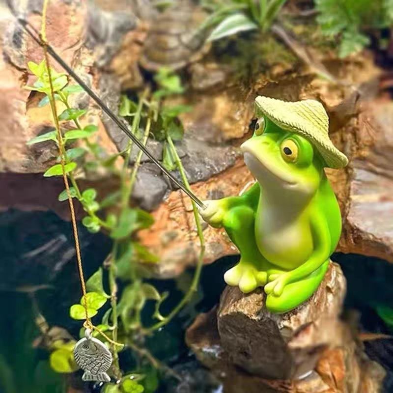 Figurine Katak Resin Kartun Kr - Aquarium Fish Guppy ulasan dan harga