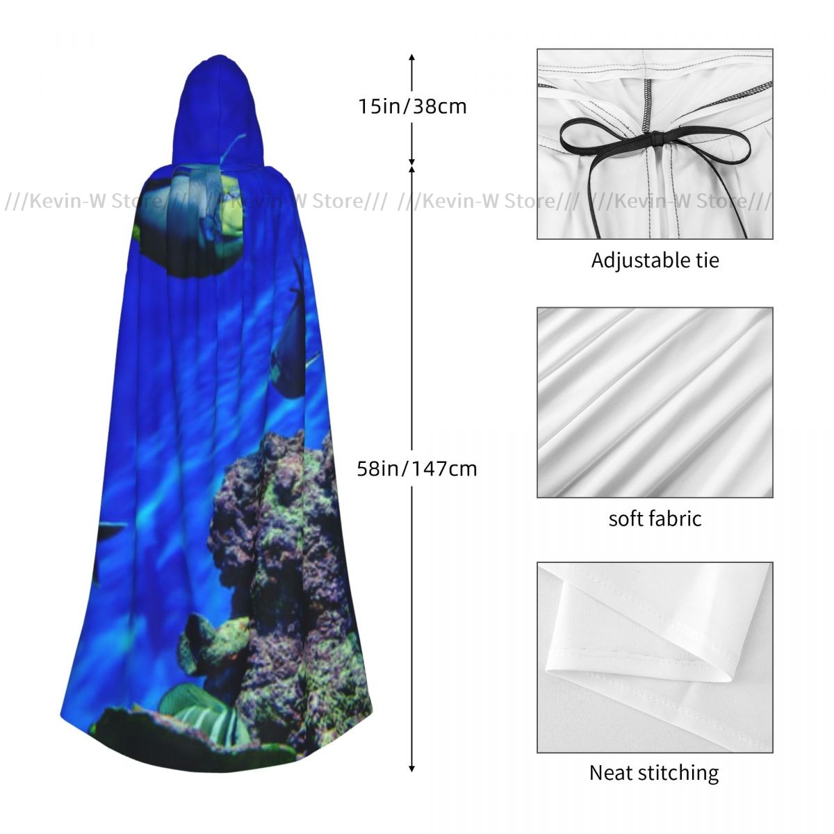 Jubah Jubah Vampir Dewasa Bert - Aquarium Queen Fish ulasan dan harga