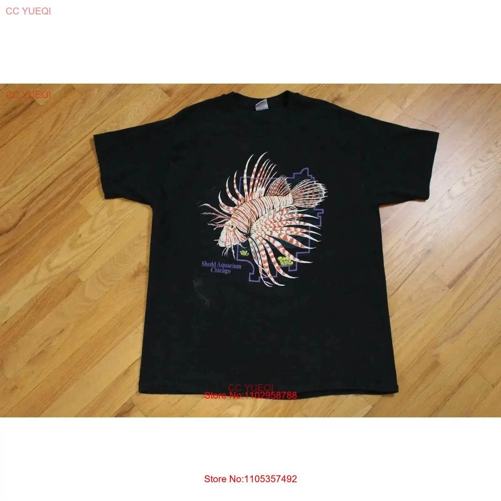 Kaos Hitam Vintage 90an Shedd  - Xl Aquarium Fish ulasan dan harga