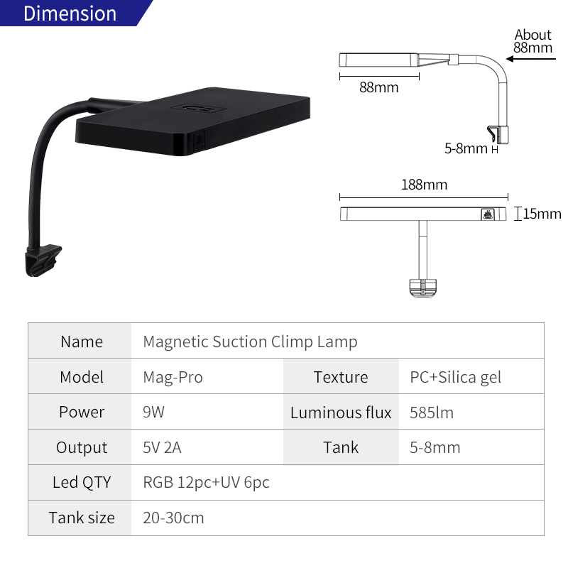 Lampu Pintar Mag-Pro LED RGB D - Aquarium Fish App ulasan dan harga