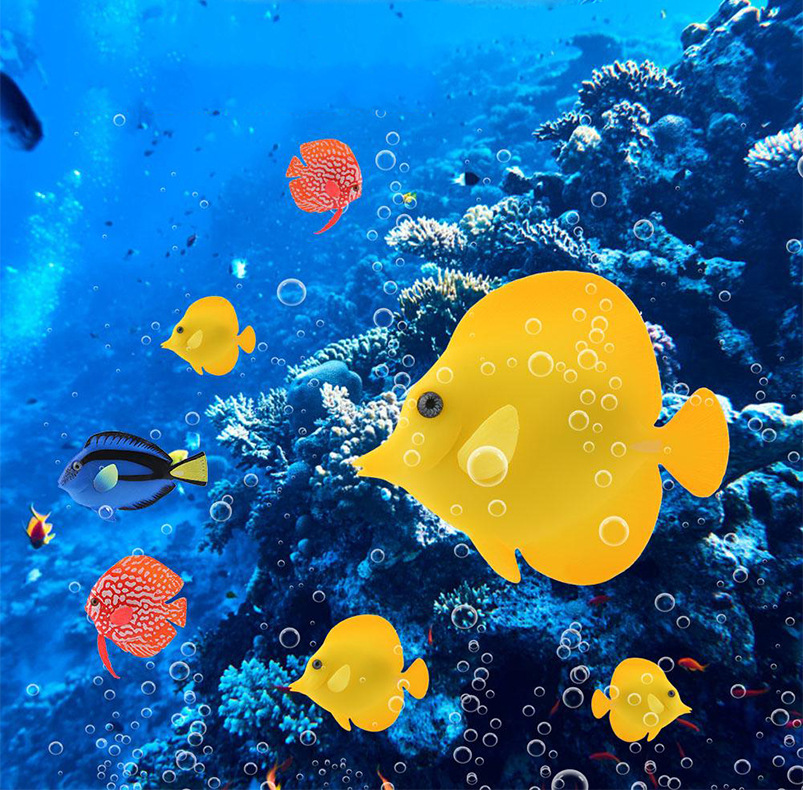 Dekorasi Akuarium Ikan Silikon - Aquarium Fish Glow In The Dark ulasan dan harga